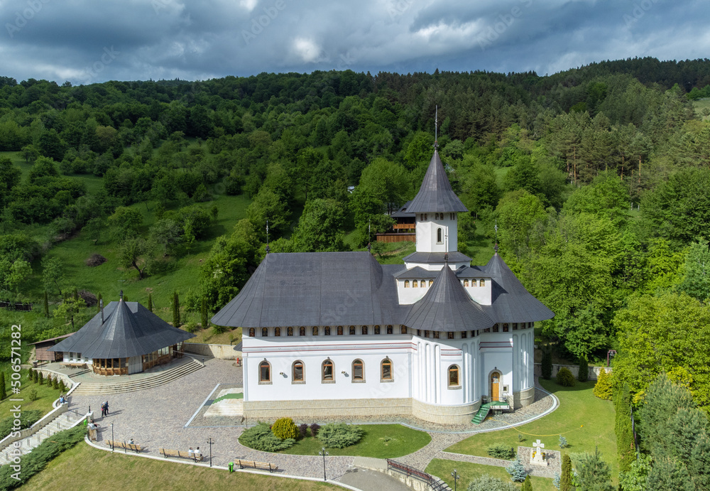Pangarati Monastery - Romania seen from above