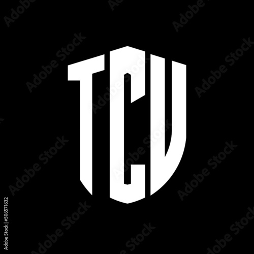 TCV letter logo design. TCV modern letter logo with black background. TCV creative  letter logo. simple and modern letter logo. vector logo modern alphabet font overlap style. Initial letters TCV  photo