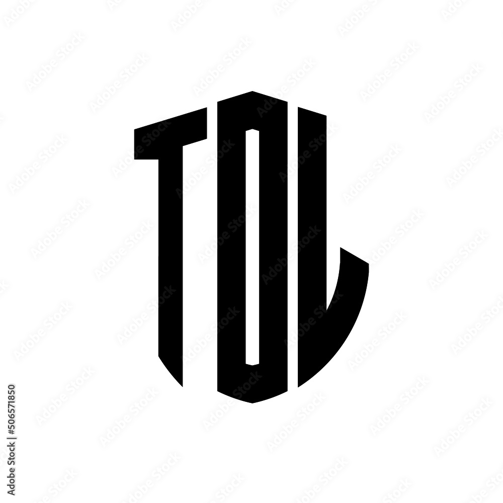 TDL letter logo design. TDL modern letter logo with black background ...