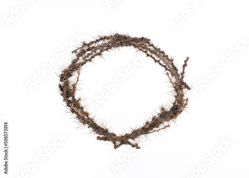 thorn wreath isolated on white background