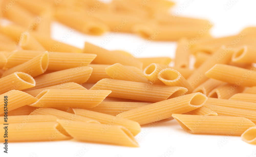 Dry pasta isolated on a white background. Dry pasta isolated on a white background.