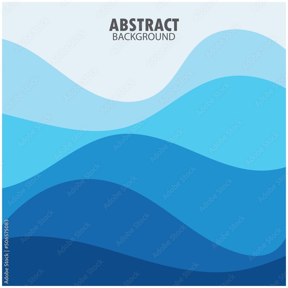 Fototapeta premium ABSTRACT WAVE BACKGROUND DESIGN WITH BLUE COMBINATION VECTOR