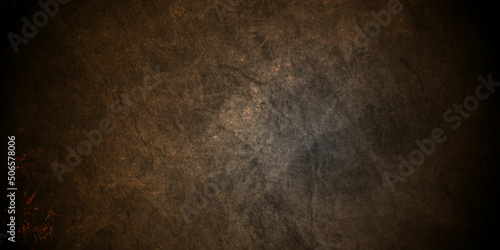 Stone brown black texture background. Dark cement, concrete grunge. Tile gray, Marble pattern, Wall black background. Empty black brown concrete stone surface texture.