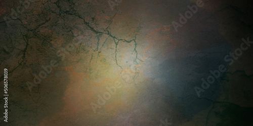 Dark grunge background with scratches, Scary brown dark walls, concrete cement texture. Background or wallpaper and texture of dark surface wall bare cement skim coat loft style for interior.