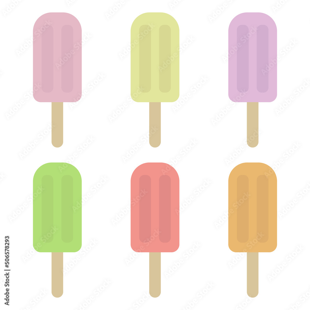 ice cream set isolated on white ice cream set isolated on white