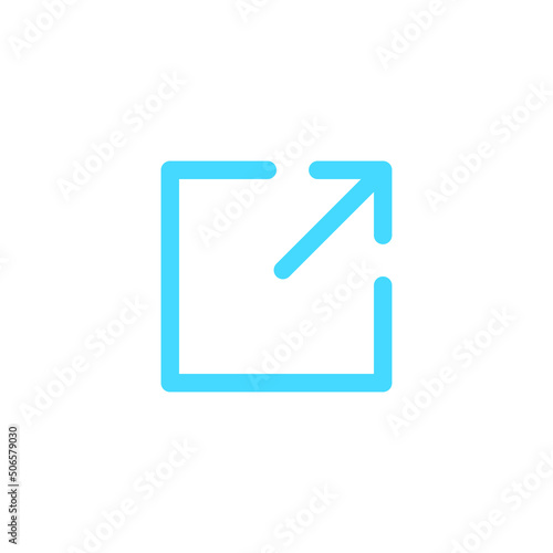 External link blue vector icon