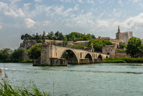 Saint Benezet bridge over the Rhone river, in the Vaucluse, in Provence, France