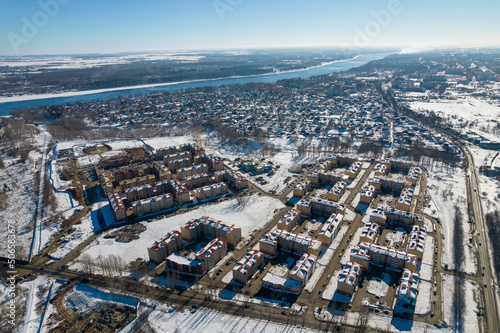 aerial view of the city