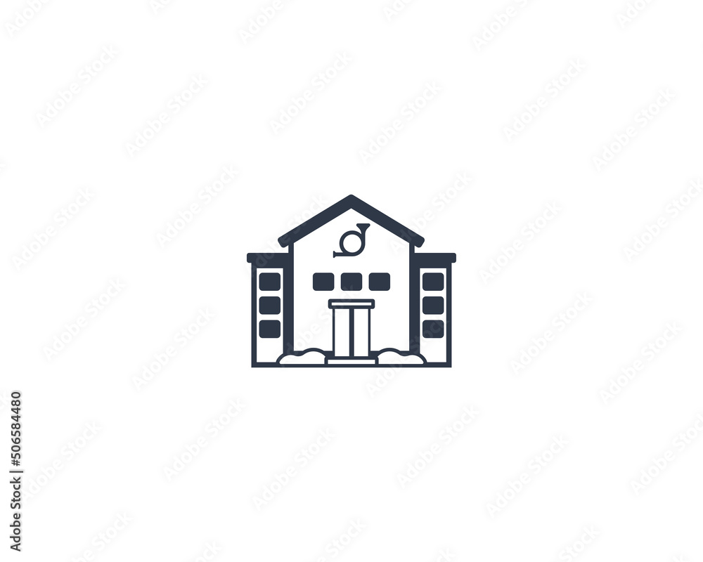 Post office vector flat emoticon. Isolated Post office emoji