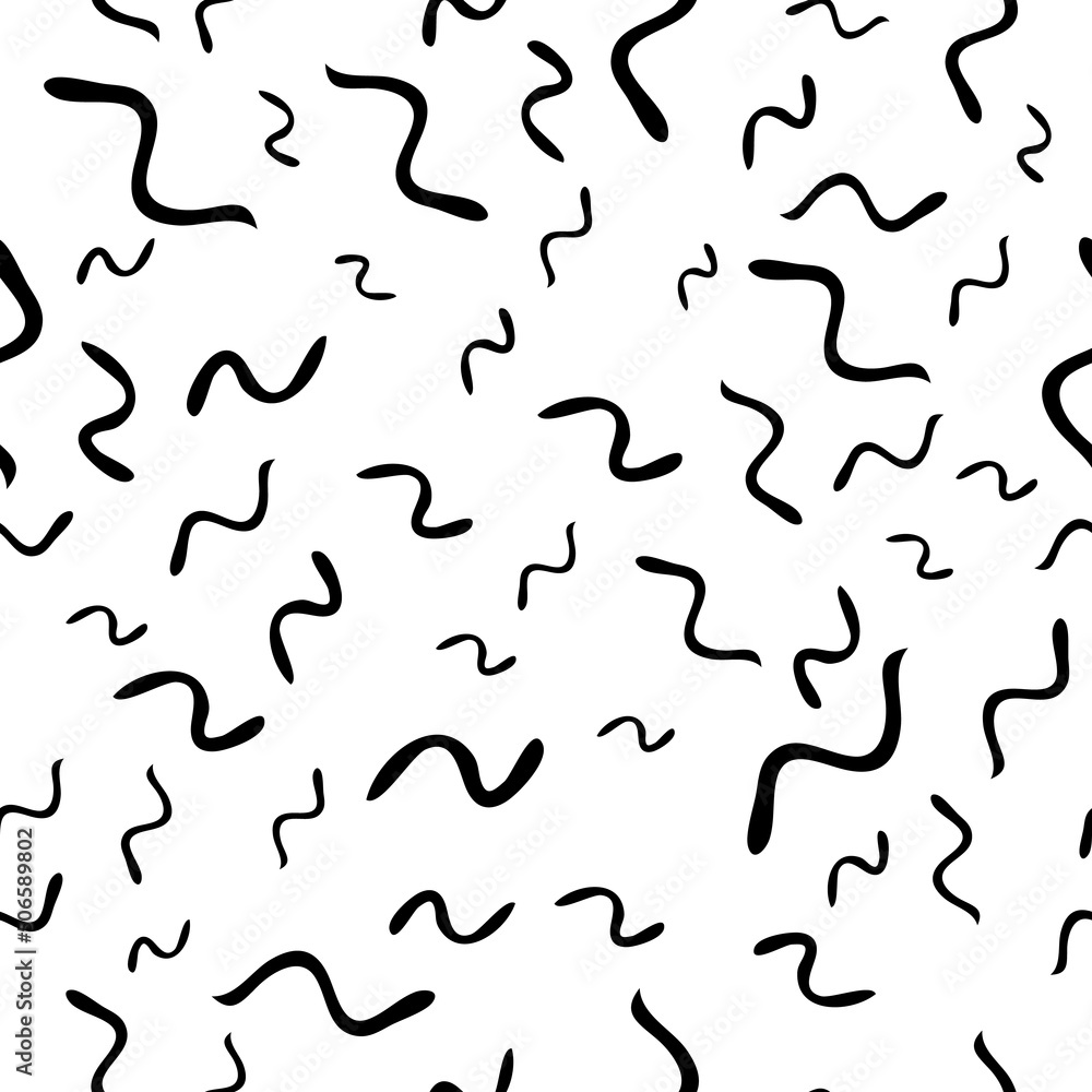 Obraz premium Seamless pattern with sketch squiggle
