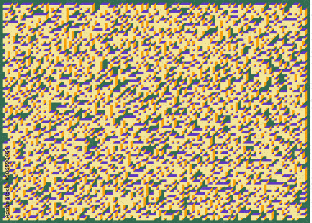 Implementation of Edward Zajec’s “Il Cubo” from 1971. Essentially a Truchet tile set of 8 tiles and rules for placement art illustration Implementation of Edward Zajec’s “Il Cubo” from 1971. Essentially a Truchet tile set of 8 tiles and rules for placement art illustration