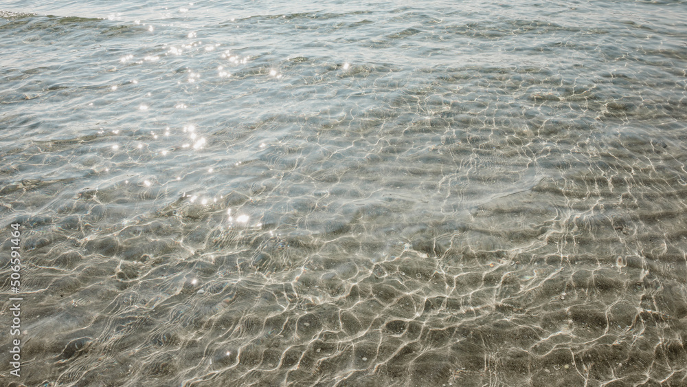 Clear water at arctic beach in Lofoten, Norway Clear water at arctic beach in Lofoten, Norway
