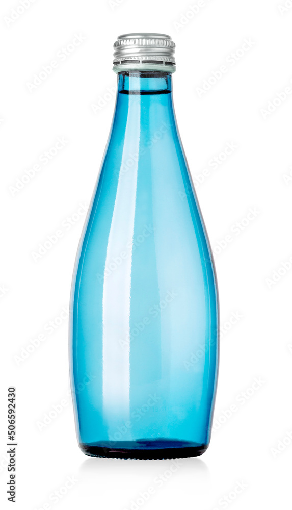 Blue Glass bottle of soda water Blue Glass bottle of soda water