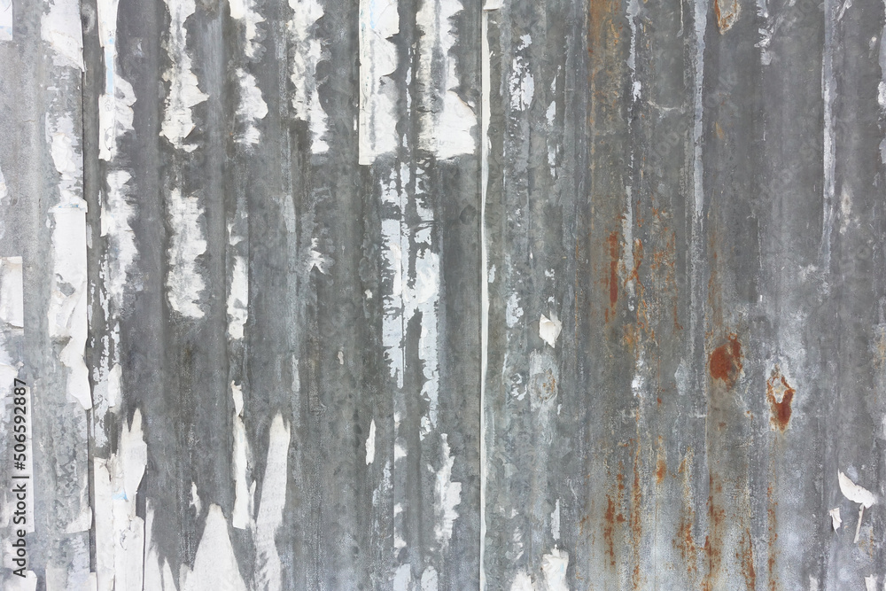 Rusty zinc texture for background,Zinc sheet​ with​ dirty	