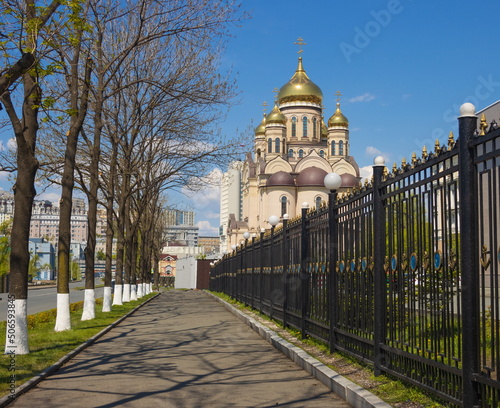 Orthodox church on the central square of Vladivostok.