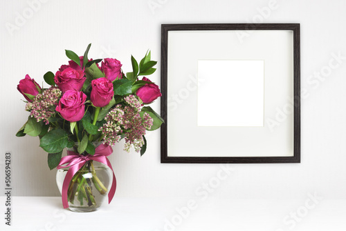 Bouquet of pink rose flower...