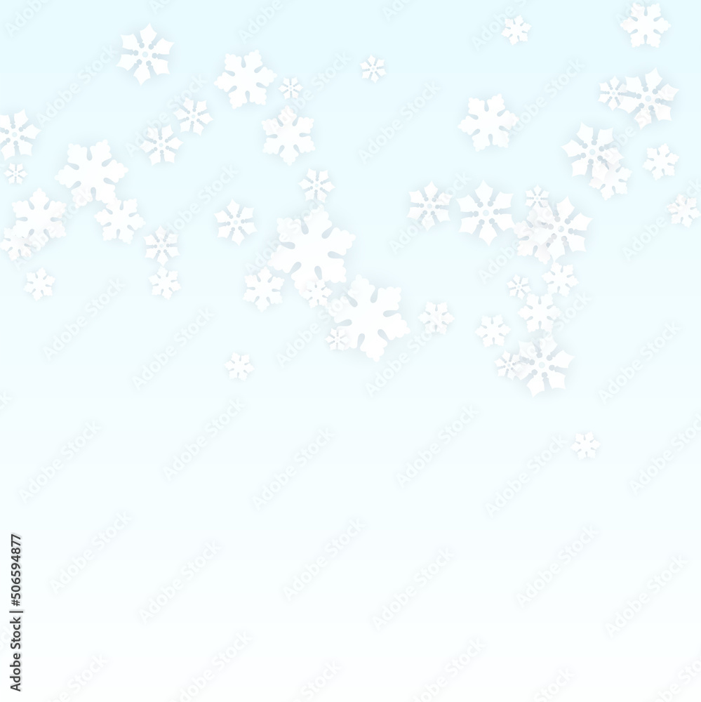 Christmas Vector Background with Falling Snowflakes. Isolated on Red Background. Realistic Snow Sparkle Pattern. Snowfall Overlay Print. Winter Sky. Papercut Snowflakes. Christmas Vector Background with Falling Snowflakes. Isolated on Red Background. Realistic Snow Sparkle Pattern. Snowfall Overlay Print. Winter Sky. Papercut Snowflakes.