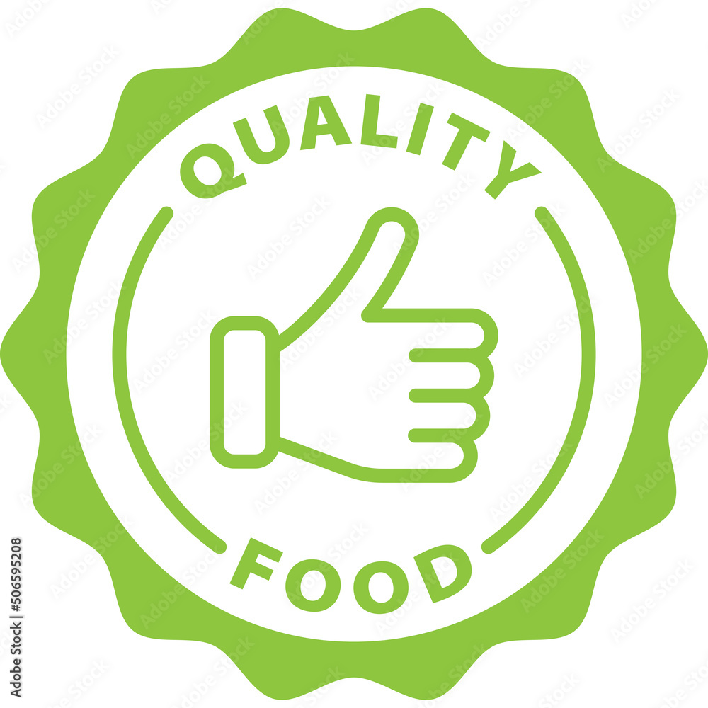 quality food green stamp outline badge icon label isolated vector on transparent background quality food green stamp outline badge icon label isolated vector on transparent background