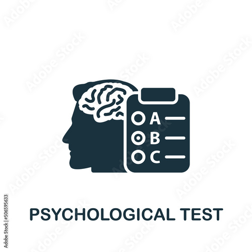 Psychological Test icon. Monochrome simple Psychology icon for templates, web design and infographics