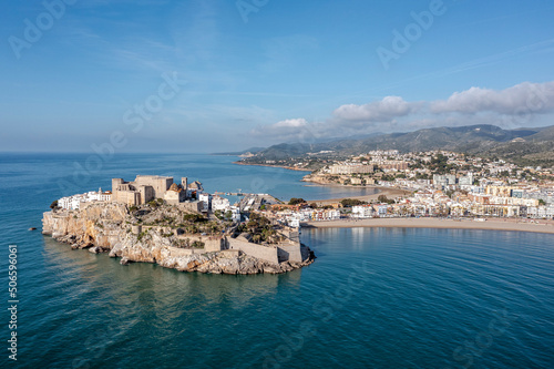 Wallpaper Mural Two beaches in Peniscola, Castellon, Spain Aerial Torontodigital.ca