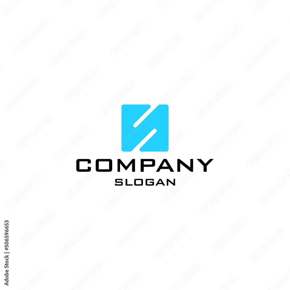 Abstract initial letters S or N logo design Abstract initial letters S or N logo design