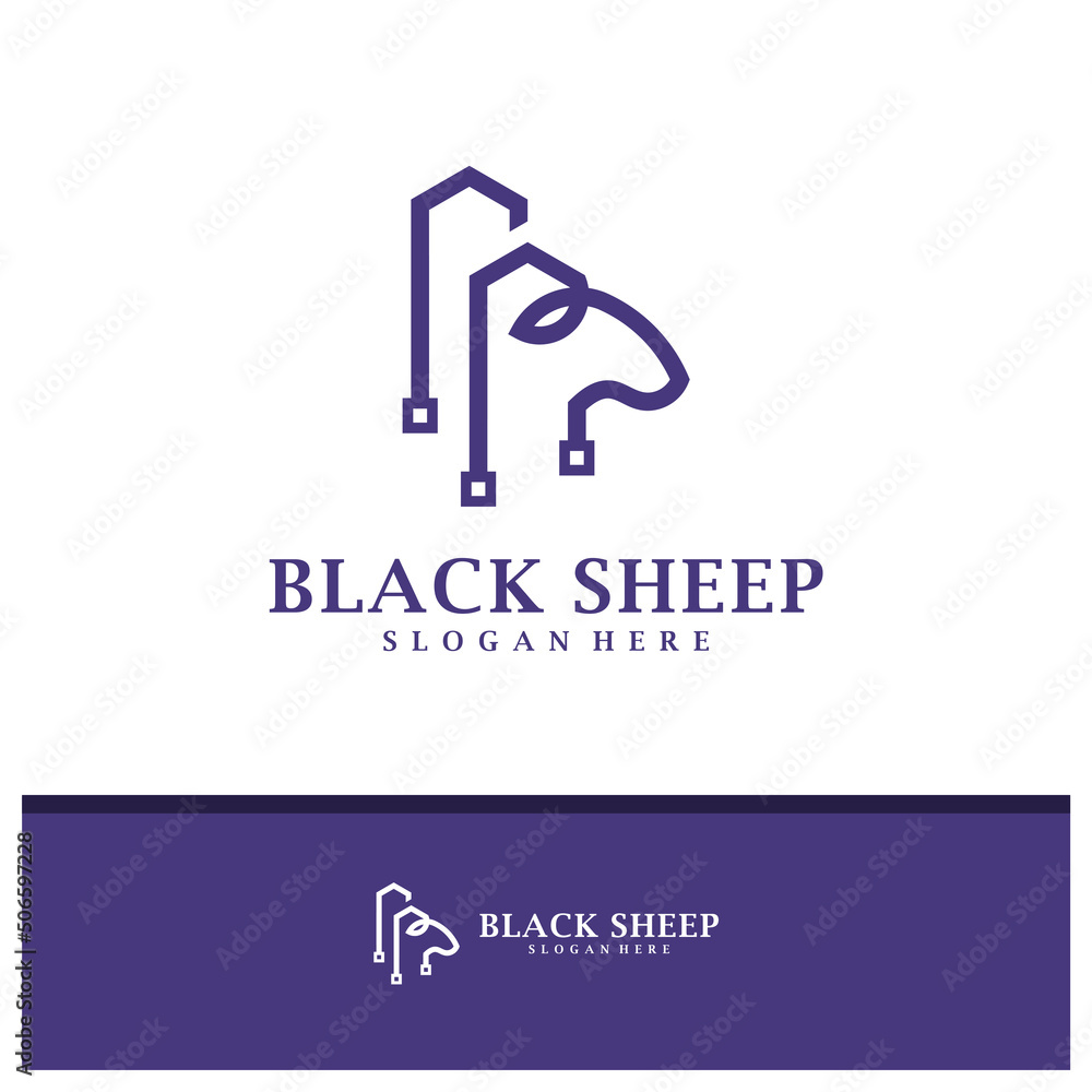 City with Head Sheep logo design vector, Creative Sheep logo concepts template illustration. City with Head Sheep logo design vector, Creative Sheep logo concepts template illustration.