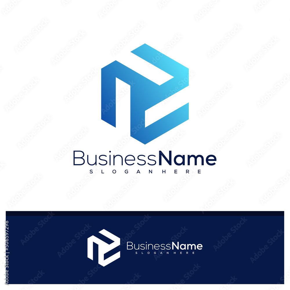 Hexagon logo design vector, Creative Hexagon logo concepts template illustration. Hexagon logo design vector, Creative Hexagon logo concepts template illustration.