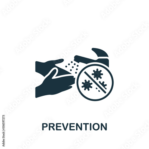 Prevention icon. Monochrome simple Quarantine icon for templates, web design and infographics