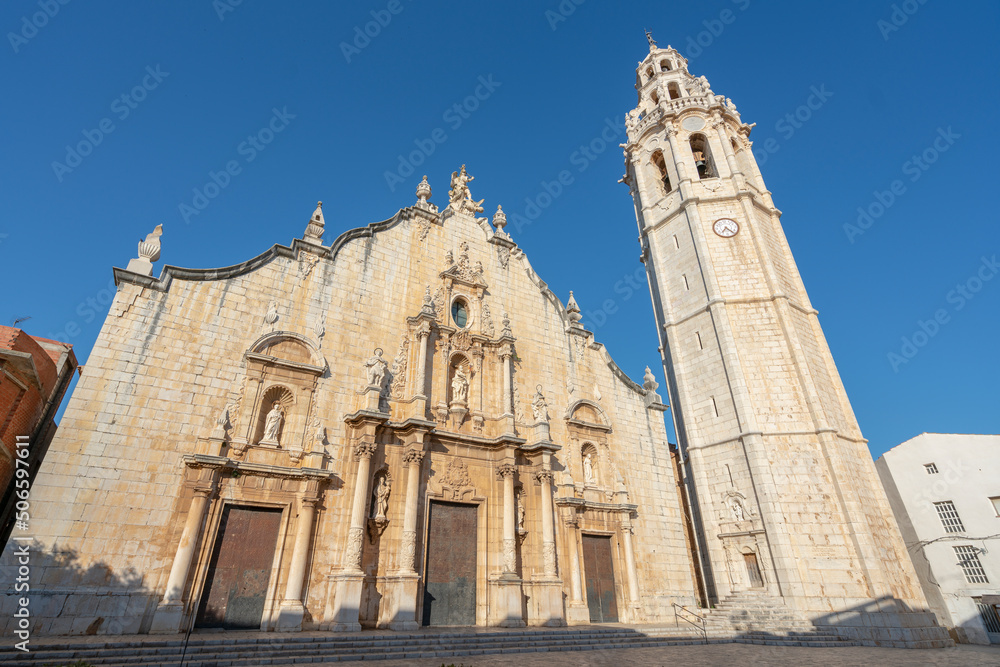 Parish Church of San Juan Bautista (John the Baptist) front facade, Alcala de Chivert, Valencian community