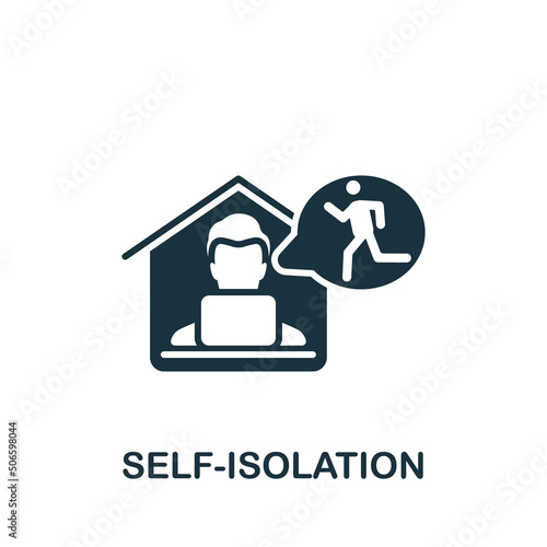 Self-Isolation icon. Monochrome simple Quarantine icon for templates, web design and infographics