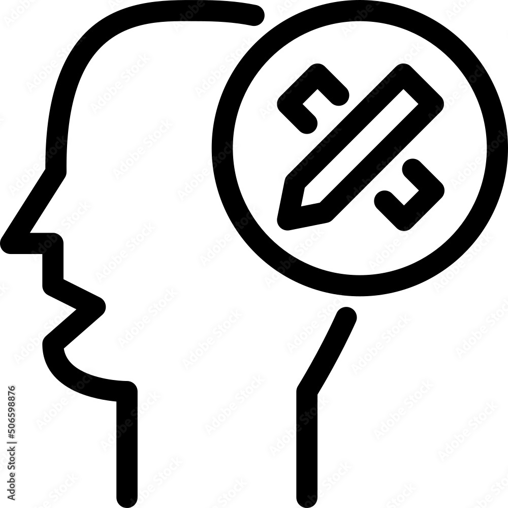 thinking line icon thinking line icon