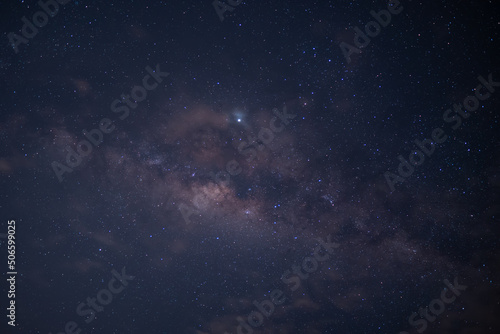 Milky way is visible in night sky