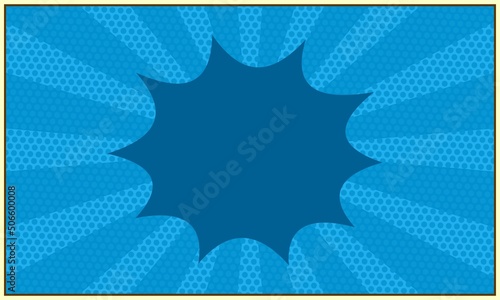 Blue comic pop art abstract background
