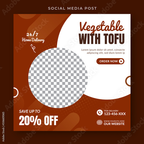 Food social media post template
