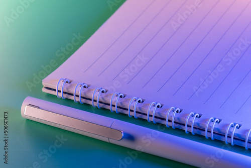 Notepad and pen