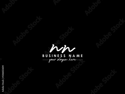 Creative NN Signature Logo, Signature Nn n n Fashion Logo Design For Luxury Brand photo