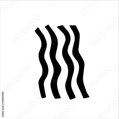 Water abstract symbol. Hand drawn picture of primitive tribes. Vector illustration