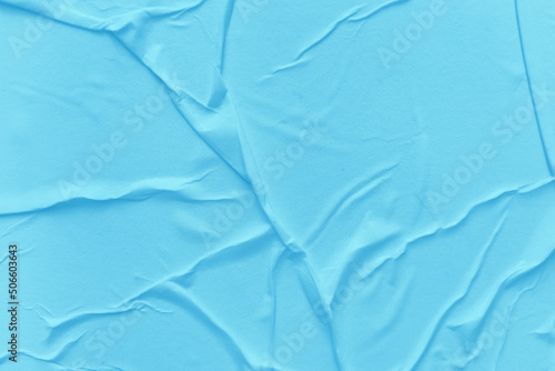 Blank blue paper is crumpled texture background. Crumpled paper texture backgrounds for various purposes