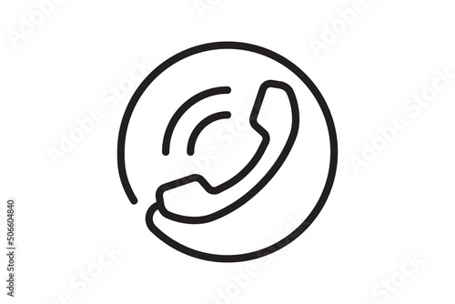 Call phone icon. Communication and support vector symbol. Telephone sign.