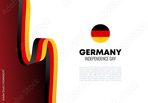 Germany independence day background with german flag for national celebration on October 3.