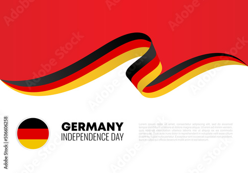 Germany independence day background with german flag for national celebration on October 3.