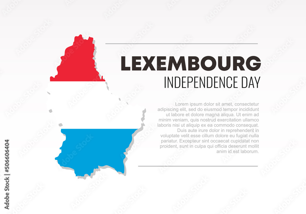 Obraz premium luxemburg independence day background banner with flag for national celebration on