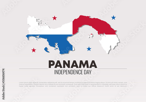 Panama independence day background with flag for national celebration on June 23.