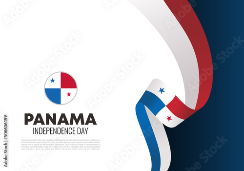 Panama independence day background with flag for national celebration on June 23.