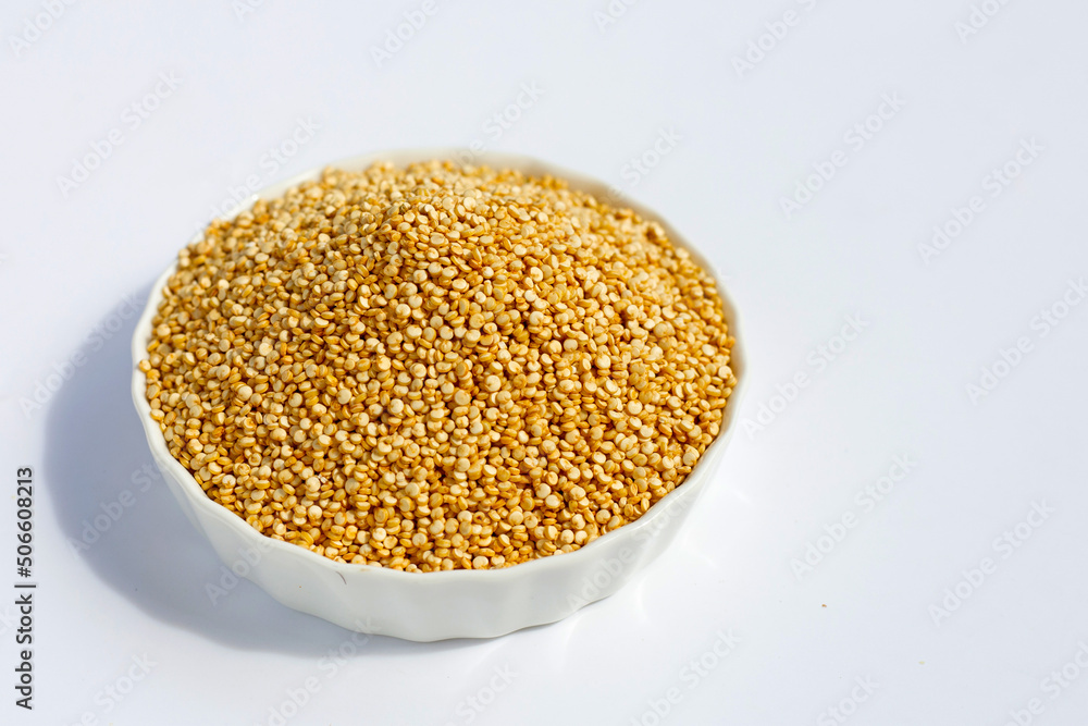 Organic Quinoa on white background Organic Quinoa on white background