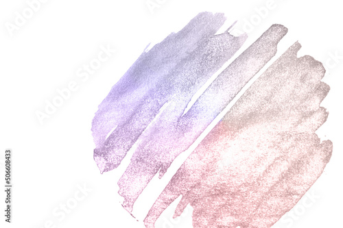 Abstract hand painted blue and pink stains on white background for your design