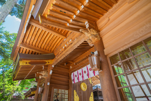Obraz na plátne 神社　門　神社仏閣　拝殿　大國魂神社　随神門　寺社仏閣