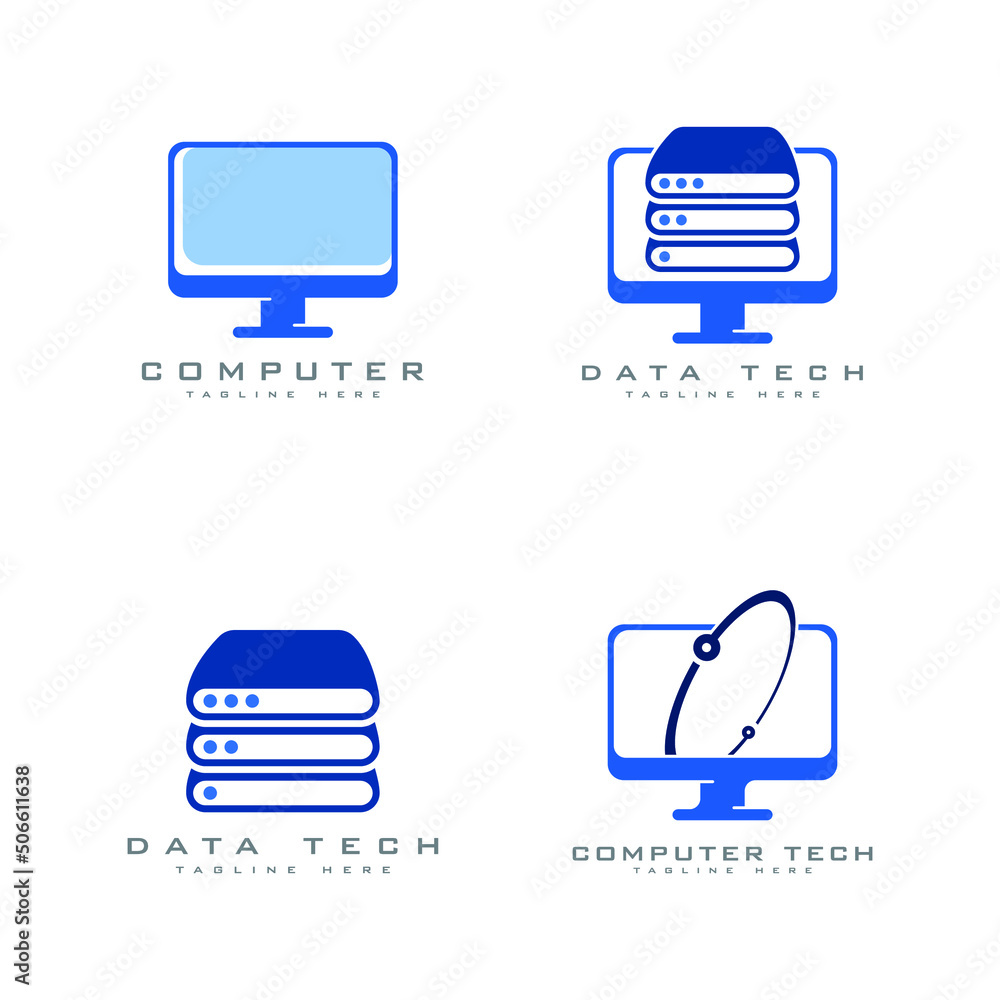 computer logo design collection, data tech, computer networking, technology, server, computer logo design collection, data tech, computer networking, technology, server,
