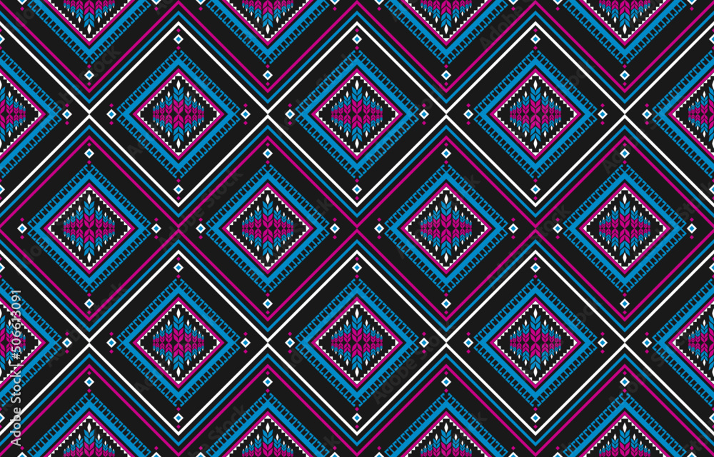 Geometric ethnic seamless pattern traditional. Design for background, wallpaper, vector illustration, fabric, clothing, carpet, textile, batik, embroidery.