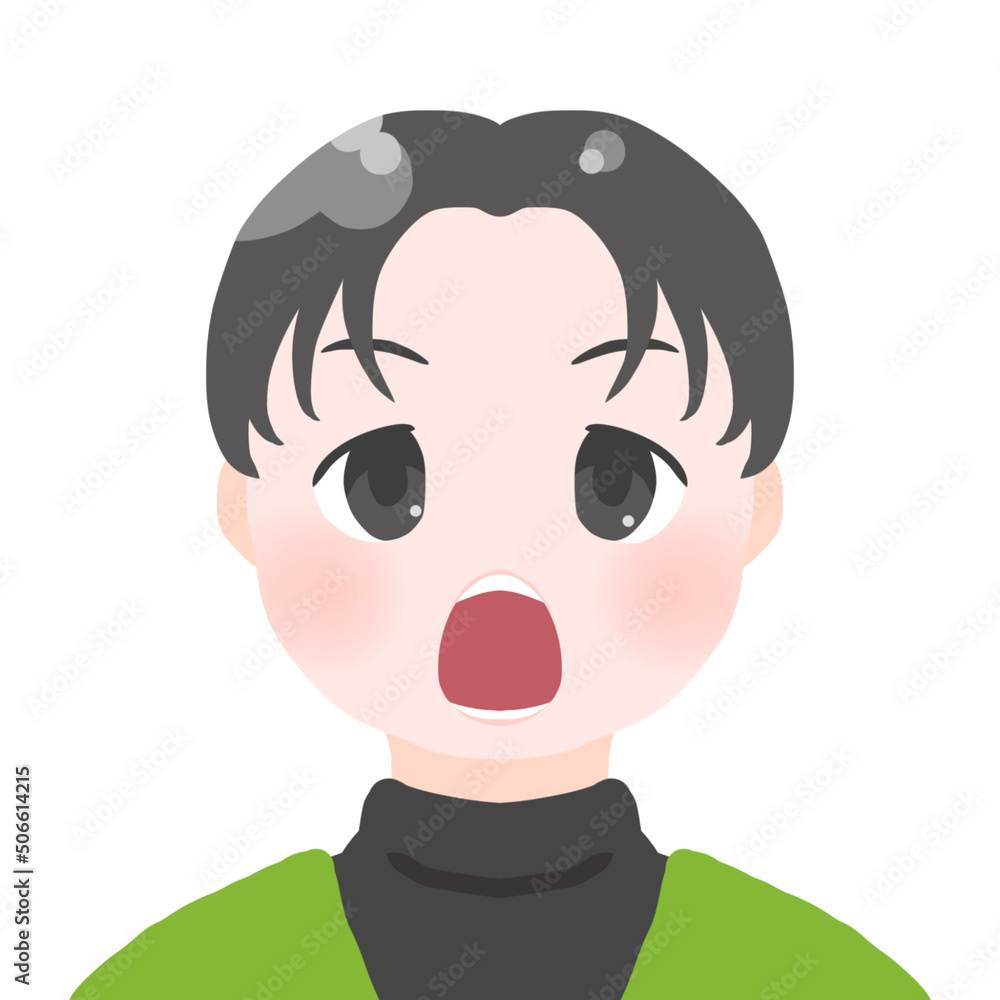 Clip art of man with mouth open Clip art of man with mouth open